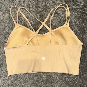 LuluLemon “Like a Cloud” Ribbed Longline Bra [Orange / Size 6]